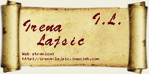 Irena Lajšić vizit kartica